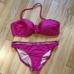 *SOLD* J. Crew Pink Bikini Set Top M Bottom S